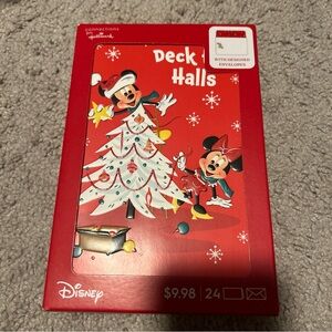 Hallmark Disney Mickey Mouse Box of 24 Christmas Holiday Greeting Card